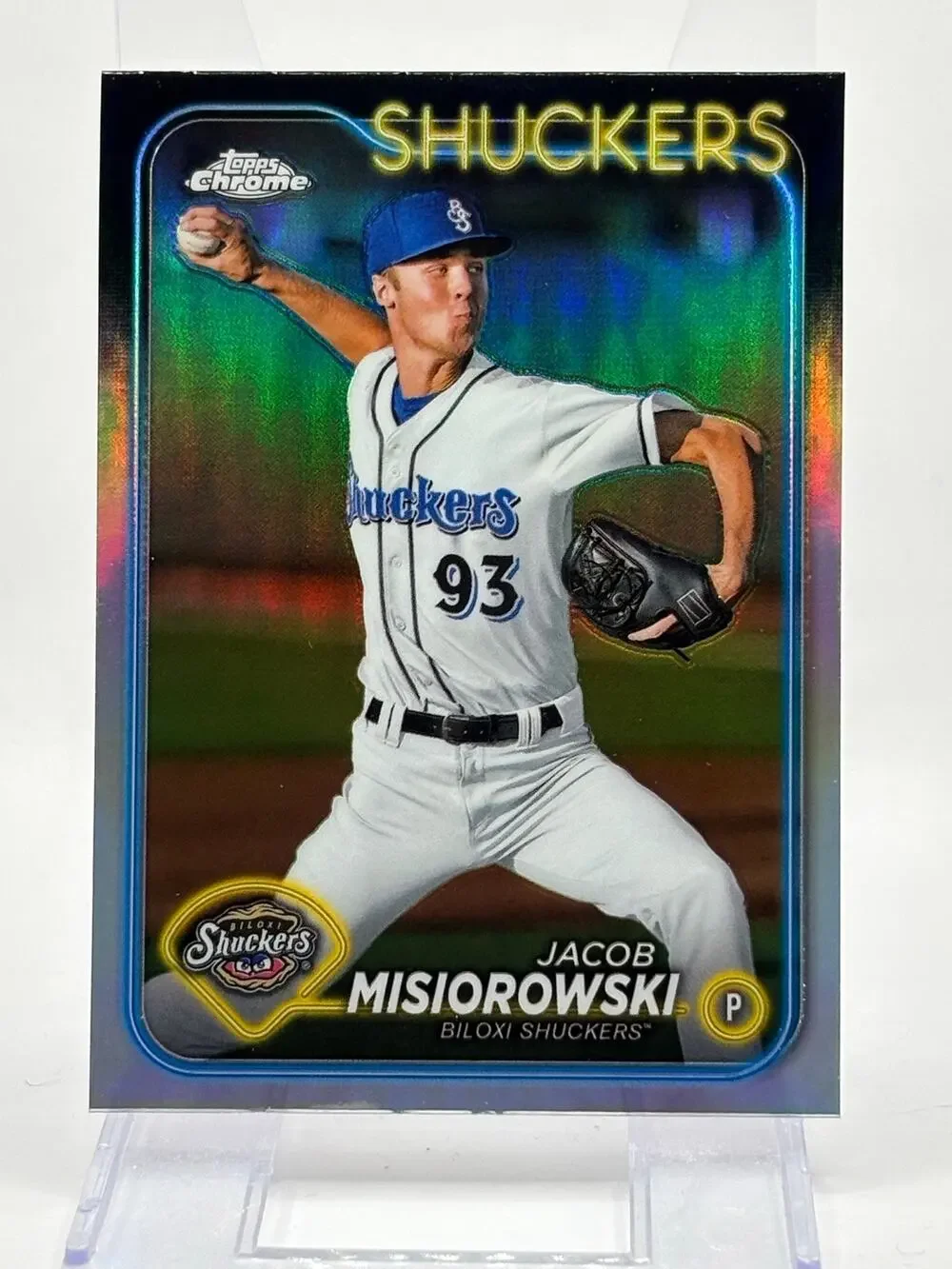 2024 Topps Chrome Pro Debut Jacob Misiorowski Refractor Milwaukee Brewers